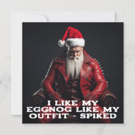 Coole Badass Santa - Spiked Eggnog Spikes Outfit Feiertagskarte
