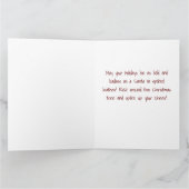 Coole Badass Santa - Spiked Eggnog Spikes Outfit Karte (Innenseite)