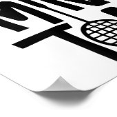 Coole Badminton Minimal Art, Badminton Shuttle & a Poster (Ecke)