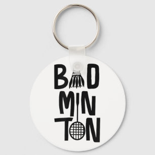 Coole Badminton Minimal Art, Badminton Shuttle & a Schlüsselanhänger
