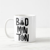 Coole Badminton Minimal Art Kaffeetasse (Links)