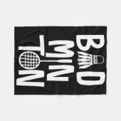Coole Badminton-Typografie mit Badminton Shuttle & Fleecedecke (Vorderseite (Horizontal))