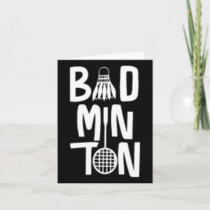 Coole Badminton-Typografie mit Badminton Shuttle & Karte