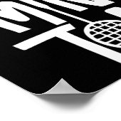 Coole Badminton-Typografie mit Badminton Shuttle & Poster (Ecke)