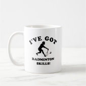 coole Badmintonentwürfe Kaffeetasse (Links)