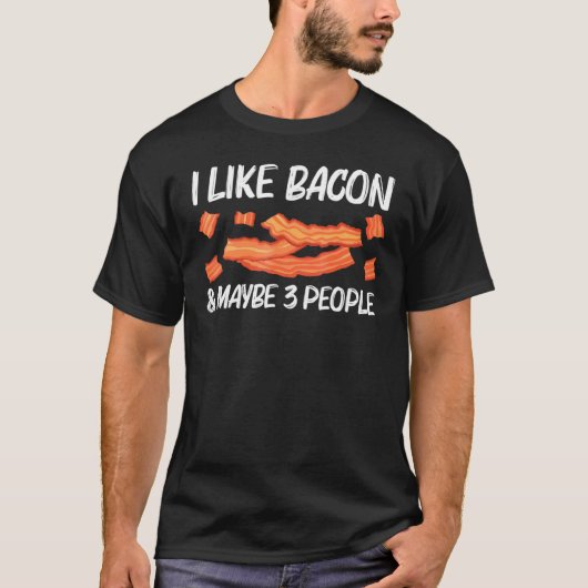 Coole Bakonkunst für Männer Schweinefleischstreife T-Shirt (Vorderseite)