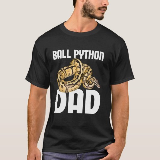 Coole Ball Python Design Für Dad Männer Schlangenl T-Shirt (Vorderseite)