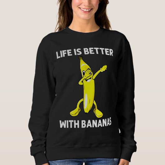 Coole Banane für Männer Frauen, die Gelb süß trink Sweatshirt (Vorderseite)