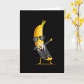 Coole Banane mit Anzug - Dab Funny Dancing Frucht Karte (Gelbe Blume)