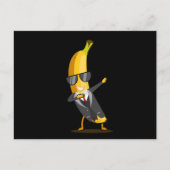 Coole Banane mit Anzug - Dab Funny Dancing Frucht Postkarte (Vorderseite)