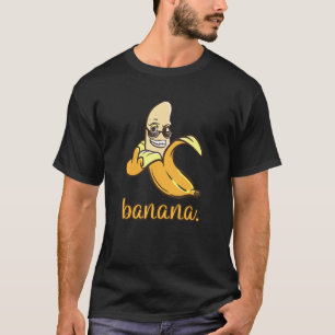 Coole Banane mit Sonnenbrille Mittelfinger Bananen T-Shirt