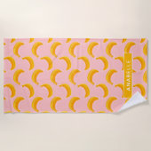 Coole Bananen Sommermuster Strandtuch (Vorderseite)