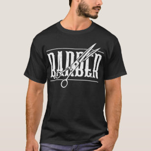 Coole Barberschere Vintage Schriftart Barber Appre T-Shirt