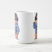 coole Bärenillustration, Kaffeetasse (Mittel)
