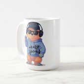 coole Bärenillustration, Kaffeetasse (Vorderseite Links)