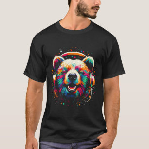 Coole Bärenkopfhörer Musik Weihnachten Geburtstag T-Shirt