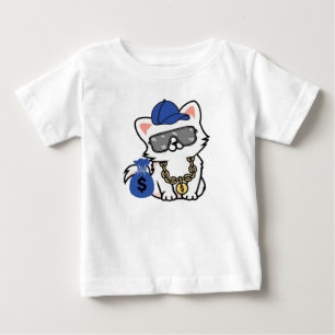 Coole Bargeldkatze Cartoon Baby T-shirt