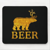 Coole Bärn-Rotwild oder Bier Mousepad (Vorne)