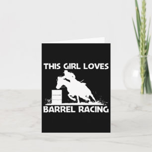 Coole Barrel Racing Art für Girls Mama Reiten Karte