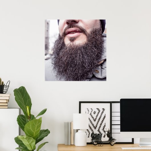 Coole Bart & Mustache-Poster Poster (Heimbüro)