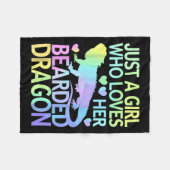 Coole Bartdrachenkunst für Frauen Mädchen BärenDr. Fleecedecke (Vorderseite (Horizontal))