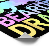 Coole Bartdrachenkunst für Frauen Mädchen BärenDr. Poster (Ecke)