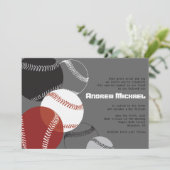 COOLE BASEBALL Bar Mitzvah Einladung (Stehend Vorderseite)