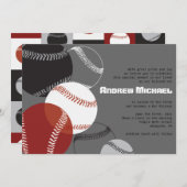 COOLE BASEBALL Bar Mitzvah Einladung (Vorne/Hinten)
