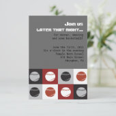 COOLE BASEBALL Bar-Schläger Mitzvah Party-Karte Einladung (Stehend Vorderseite)