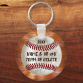 Coole Baseball-Geschenke für Spieler TEAM NAME und Schlüsselanhänger (Vorderseite)