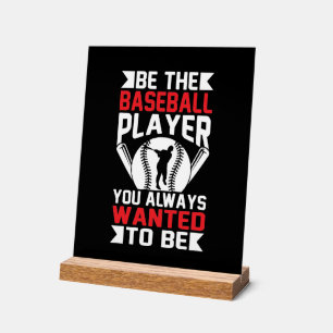 Coole Baseball-Inspirationswort Kunst Acrylschild