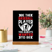 Coole Baseball-Inspirationswort Kunst Acrylschild (Hochzeit)