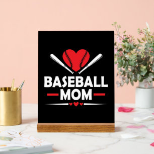 Coole Baseball-Mama Acrylschild