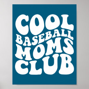 Coole Baseball-Mütter-Club-Illustration Poster
