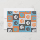 COOLE BASKETBALL Bar Bat Mitzvah Party Card Einladung (Rückseite)