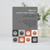 COOLE BASKETBALL Bar Mitzvah Einladung (Stehend Vorderseite)