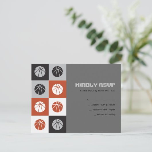 COOLE BASKETBALL Bar Mitzvah Einladung (Stehend Vorderseite)