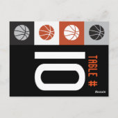 COOLE BASKETBALL Bar Mitzvah Tischkarte Postkarte (Rückseite)