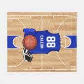Coole Basketball-Fleece Fleecedecke (Vorderseite (Horizontal))