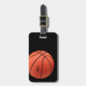 Coole Basketball Monogram Mens Gepäckanhänger (Vorderseite vertikal)