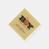 Coole Basketball "Oh Boy" Kinderdusche Serviette (Ecke)