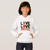 coole Basketball-Sportart Liebe Wortart Hoodie (Vorne ganz)