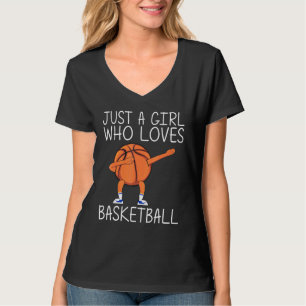 Coole Basketballkunst für Mädchen Kinder Ball spie T-Shirt