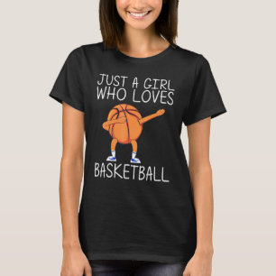 Coole Basketballkunst für Mädchen Kinder Ball spie T-Shirt