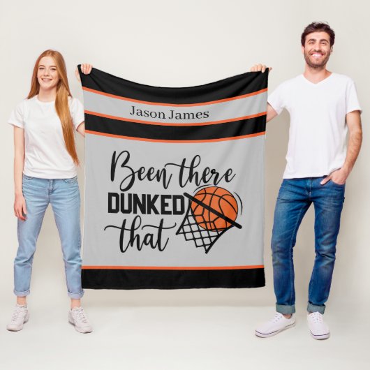 coole Basketballsportler tragen ihren Namen Fleecedecke (Beispiel)