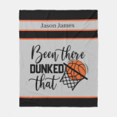 coole Basketballsportler tragen ihren Namen Fleecedecke (Vorderseite)