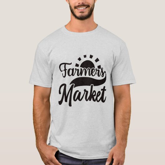 Coole Bauernmarkt-Wortkunst T-Shirt (Vorderseite)