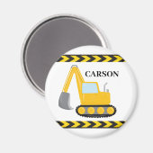 Coole Baufahrzeug-Baggerkids Magnet (Vorderseite/Rückseite)