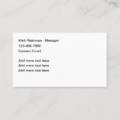 Coole Bauschnürkarten Visitenkarte (Rückseite)