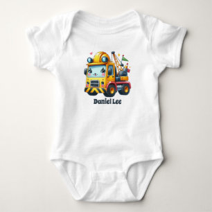 Coole Baustellenfahrzeug-Jungs Baby Strampler